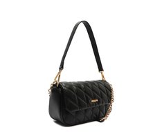 Bolsa Tiracolo Média Matelassê Triangular Preta