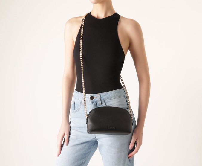 Bolsa Tiracolo Média Casual Preta
