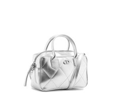 Bolsa Tote Pequena Matelassê Prateada