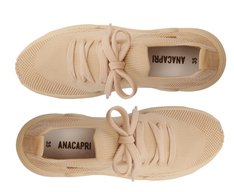 Tênis Sporty Malha Knit Bege