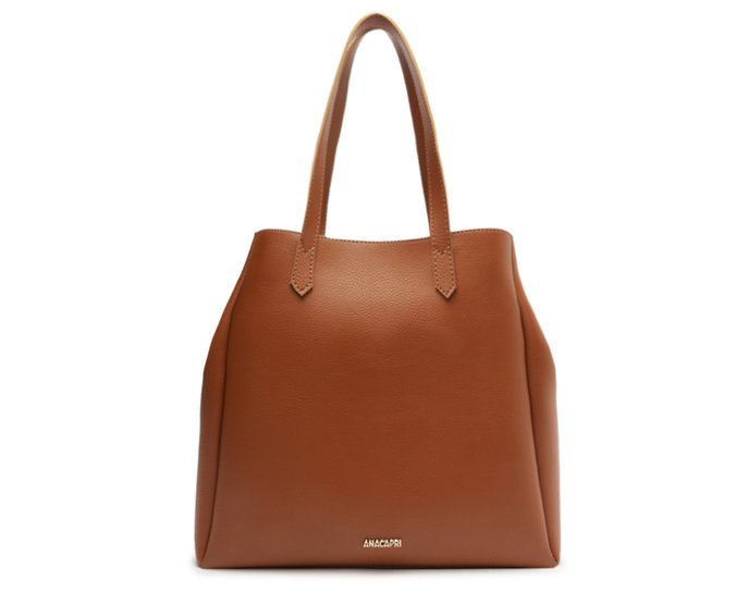 Bolsa Shopping Grande Minimal Marrom