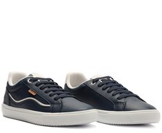 Tênis Detalhe Onda Branco Azul