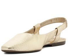 Sapatilha Slingback Minimal Dourado