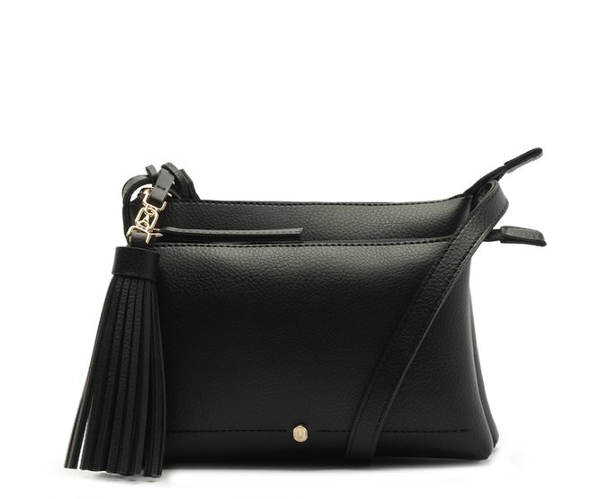 Bolsa Tiracolo Média Barbicacho Preta