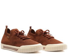 Tênis Knit Texturizado Alê Marrom