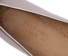 Mocassim Laço Lana Prateado