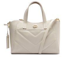 Bolsa Tote Grande Matelassê Zig Branca