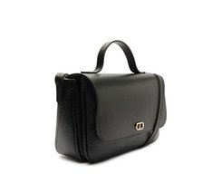 Bolsa Tiracolo Média Com Divisórias Preta