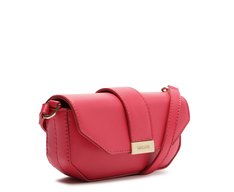 Bolsa Tiracolo Pequena Estruturada Rosa