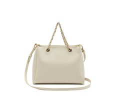 Bolsa Tote Média Alça Acorrentada Branca