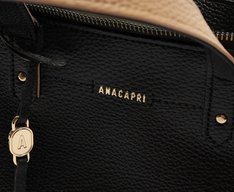 Bolsa Tote Média Alça Bicolor Preta