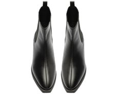 Bota Chelsea Cano Curto Bico Quadrado Preta