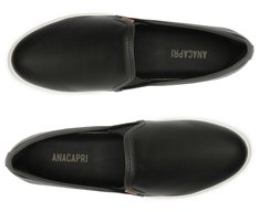 Tênis Slip On Sola Alta Liso Preto