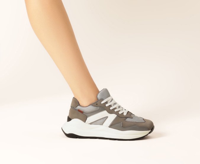 Tênis Sporty Mia Multi Tons Cinza