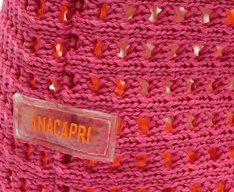 Bolsa Shopping Grande Crochê Pink e Laranja