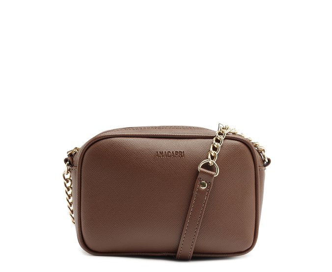 Bolsa Tiracolo Pequena Essencial Marrom