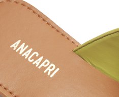 Rasteira Entrelaçada Pespontos Verde