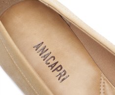 Mocassim Madri Bico Quadrado Bege