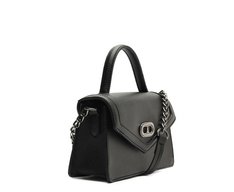 Bolsa Tiracolo Pequena Estruturada Party Preta