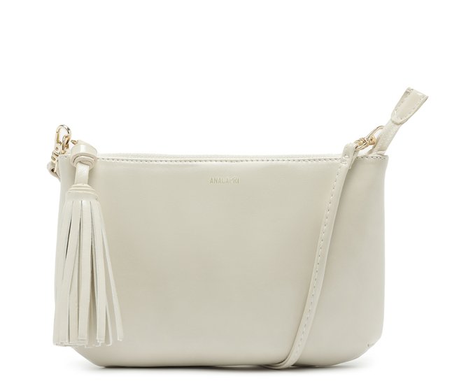 Bolsa Tiracolo Média Tassel Branca