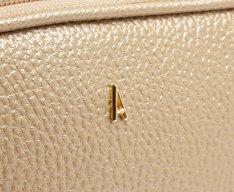Bolsa Tiracolo Pequena Texturizada Dourada