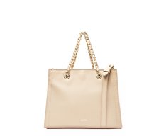 Bolsa Tote Média Alça Acorrentada Branca