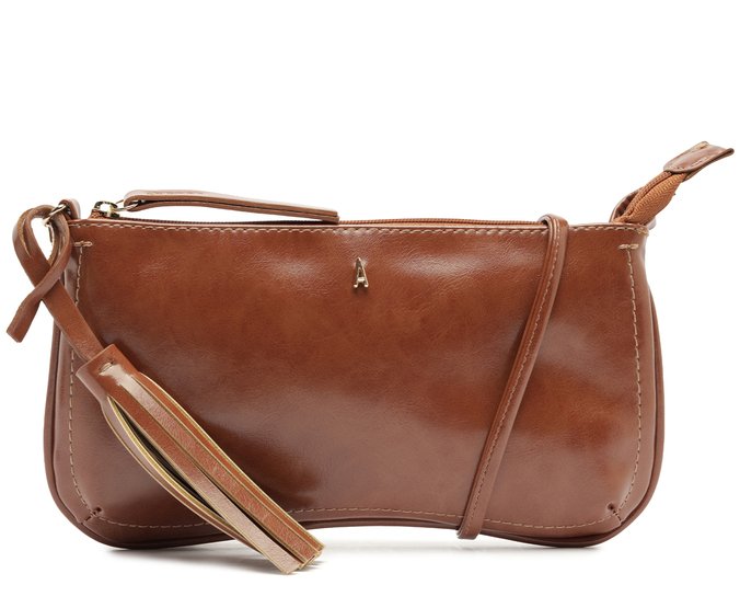 Bolsa Tiracolo Média Verniz Marrom
