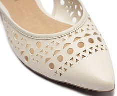 Sapatilha Slingback Perfuros Branca