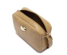 Bolsa Tiracolo Pequena Lenço Decorativo Bege