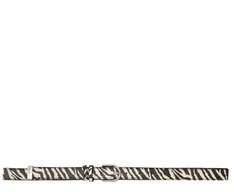 Cinto Fino Fivela Metálica Valentina Animal Print Zebra