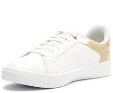 Tênis Casual Furadinho Branco E Laranja