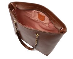 Bolsa Shopping Grande Alça Corrente Marrom