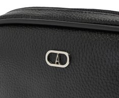 Bolsa Tiracolo Pequena Chaveiro Removível Preta