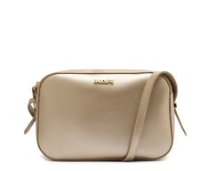 Bolsa Tiracolo Média Retangular Minimal Dourada