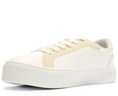 Tênis Sola Alta Lili Branco E Bege