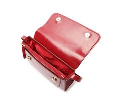 Bolsa Tiracolo Média Lisa Vermelha