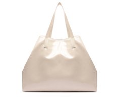 Bolsa Shopping Grande Verniz Porta Cartão Branca
