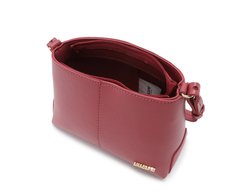 Bolsa Tiracolo Média Logo Metal Vermelha