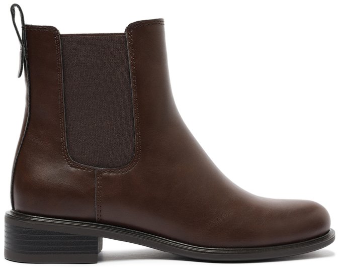 Bota Cano Curto Chelsea Marrom