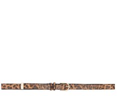 Cinto Fino Fivela Metálica Valentina Animal Print Onça