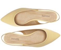 Sapatilha Slingback Bico Fino Amarela