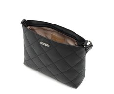 Bolsa Tiracolo Média Matelassê Triangular Preta