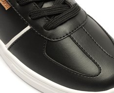 Tênis Detalhe Listra Lateral Preto E Branco
