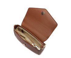 Bolsa Tiracolo Pequena Minimalista Marrom