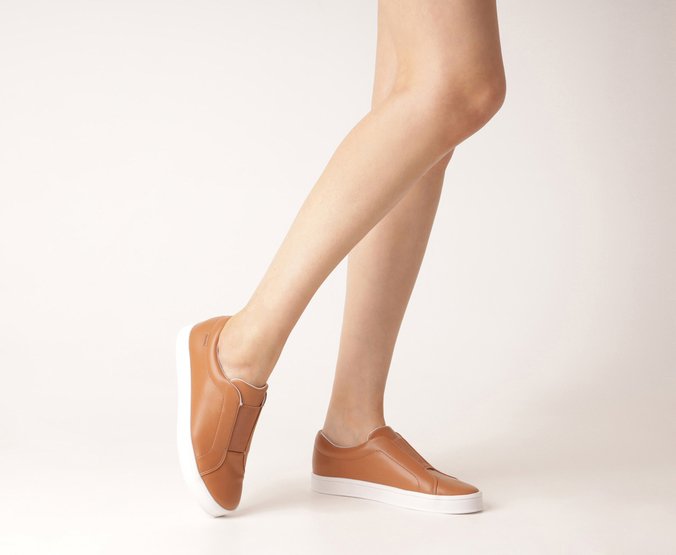 Tênis Slip On Elástico New Marrom