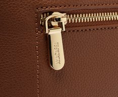 Bolsa Tote Média Zíper Marrom