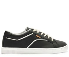 Tênis Detalhe Linhas Preto e Branco