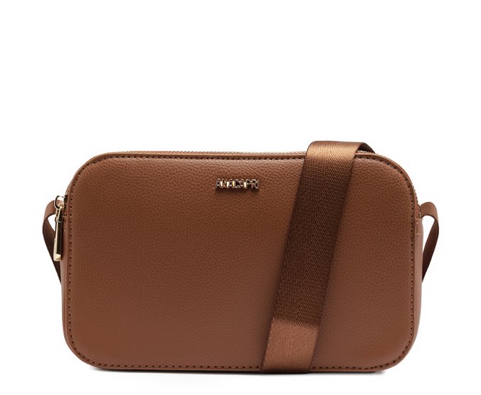 Bolsa Tiracolo Média Alça Fita Marrom
