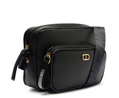 Bolsa Tiracolo Média Gorgurão Estação Anacapri Preta
