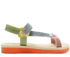 Sandália Papete Pedrarias Multicolor Fun